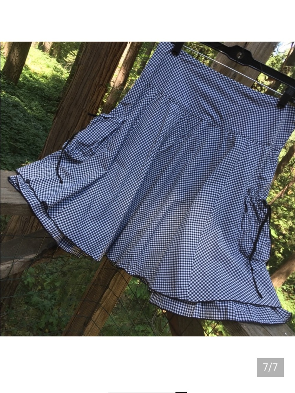 Fresh Wear Black and White Gingham Circle Skirt - Picture 7 of 8